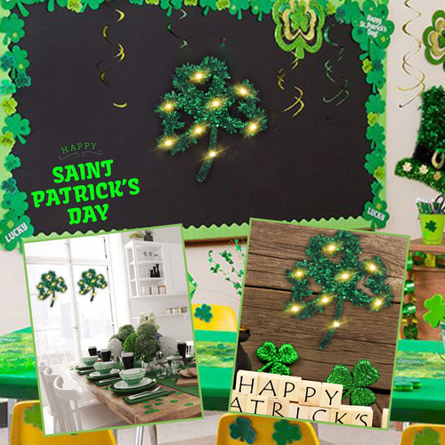 Banner V Green Wire Garland: Decoração De Parede Do Dia De S