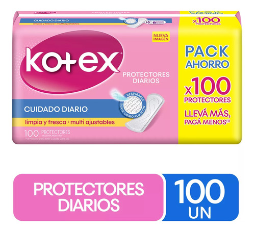 Protector Diario Kotex 100 Unidades