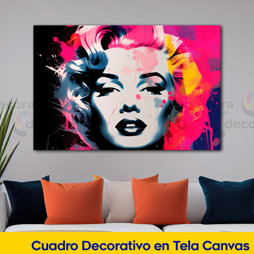 Cuadro Marilyn Monroe Pop Art Abstracto Colores 60x90