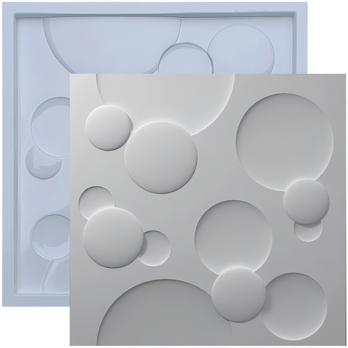 Forma Molde Pra Cimento Abs 2mm Bolle 50x50 Placa