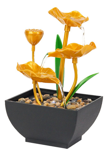 Fuente De Agua De Mesa Iluminada Con Agua Corriente Para