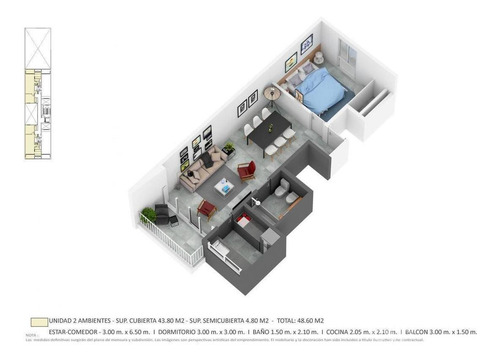 Imagen 10 de 23 de Venta De Departamento 2 Ambientes En Crucesita Avellaneda (28820)