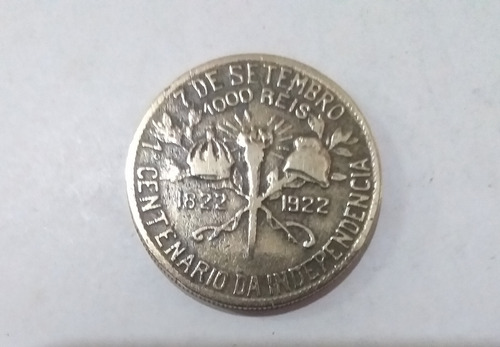 Moeda De 1000 Réis De 1822-1922 Origem Brasil (Usado)