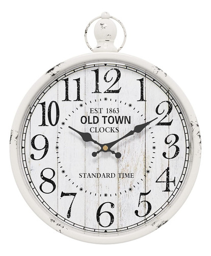 Reloj De Pared Redondo Retro. Estilo Antiguo Vintage Bl...