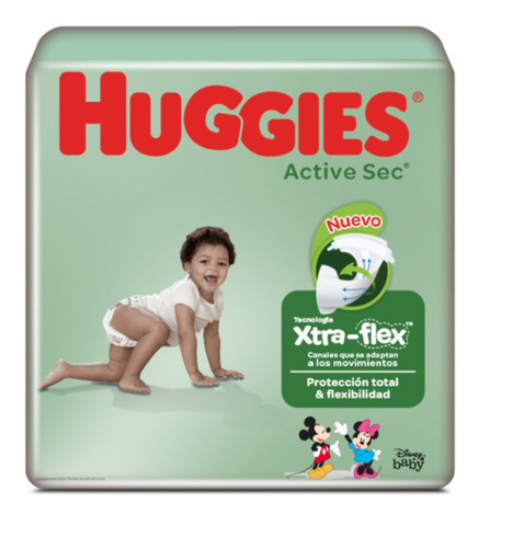 Pañales Huggies Active Sec Etapa 3/g - Und a $1204