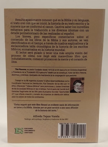 La Biblia Y Su Largo Camino Hacia Nosotros Tito Placeres Ecc