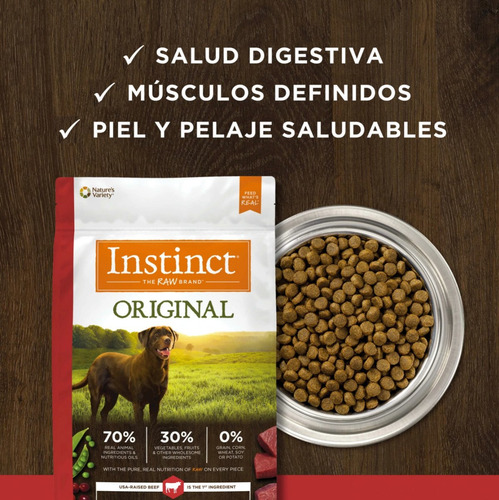 Imagen 6 de 6 de Croquetas Instinct Original Res 9 Kg Para Perros