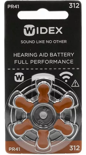 Pilas para Audífono # 312. Marca Widex Pr 41- 1.4 V
