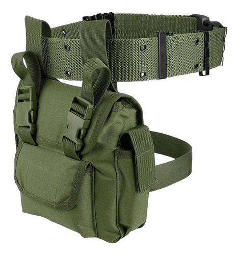 / 3 Bolsa De Pierna Caída Hasta El Muslo Múltiples Verde