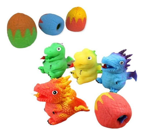 3 Pçs Ovo Dragão Surpresa Stress Apertar Squishys Fidget