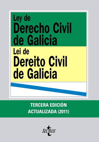 Ley De Derecho Civil De Galicia, De -. Editorial Tecnos, Tapa Blanda En Español