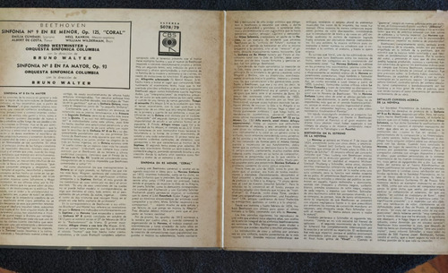 Vinilo Bruno Walter Beethoven Sinfonias 9 & 8 Supercultura (Usado)