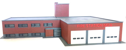 Estacion Bomberos Escala Ho. Trenes Maquetas Imp 3d