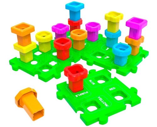 Juego Didáctico Learning: Clasifica Y Apila Stack A Peg