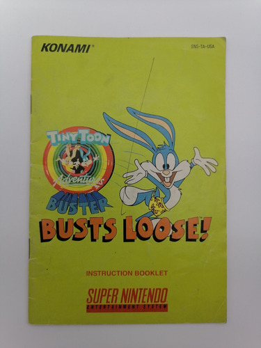 Tiny Toon Buster Bust Loose Super Nintendo Manual Instruccio