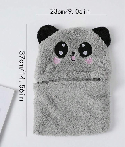 Gorro Infantil Oso Ó Conejo Invierno. Docenacerrada. 3a8años Gris Claro 3/8años Lisa
