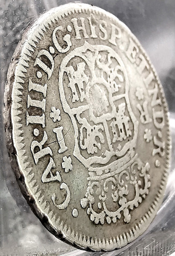Moneda 1 Real Plata 1763 Columnaria