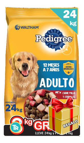 Ración Para Perro Pedigree Adulto + Obsequio Y Envío Gratis