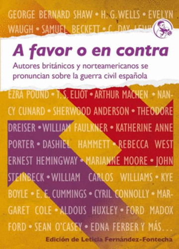 Libro A Favor O En Contra : Autores Británicos Y Norteameri