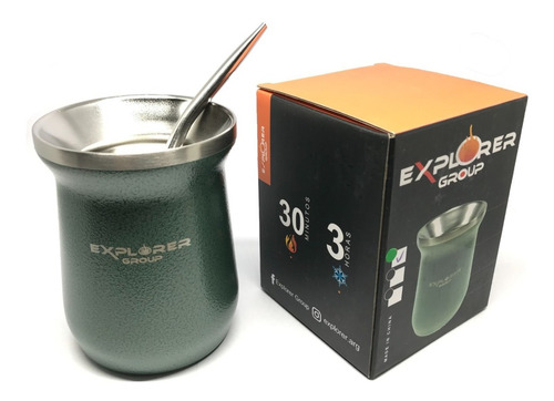 Imagen 2 de 4 de Mate Explorer Termico Acero Inox 350 Bombilla Regalo Premium