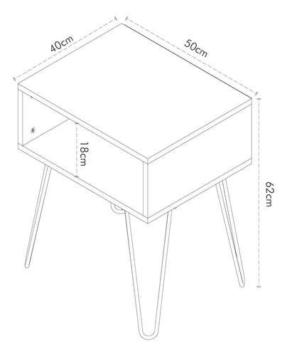 Buro Para Recamara Mesa De Noche Minimalista Acabado Mate Color Nogal británico