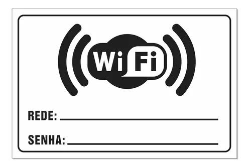 Placa para imprimir rede wi-fi e senha em português brasileiro, Vetor  Premium