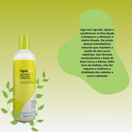 Devacurl No-poo Original Shampoo Sem Espuma 355ml