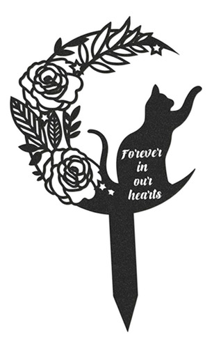Estaca Conmemorativa De Gato, Adorno Para Césped, Letrero