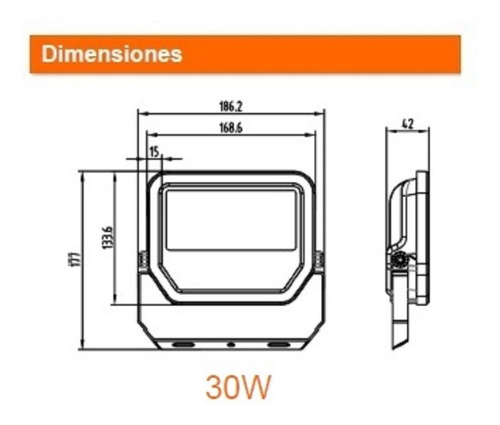 Imagen 5 de 5 de Reflector Led Ledvance Floodlight 30w Luz Fria Ip65