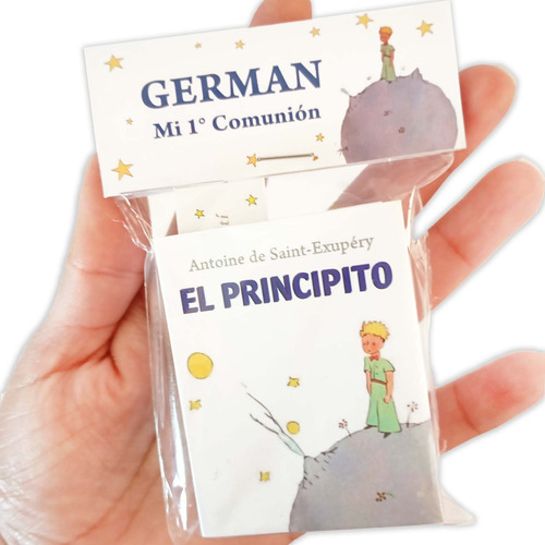 35 Minilibros El Principito Con Cierra Bolsa Personalizado