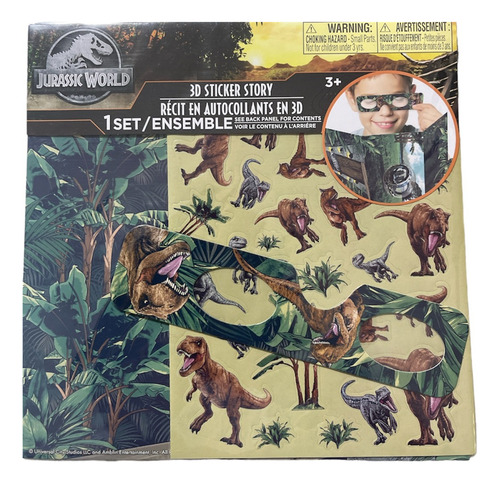 Jurassic World Set 3d Sticker Story