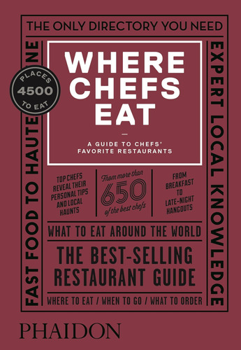 Libro Where Chefs Eat: A Guide, En Ingles