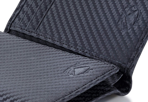 Cartera De Cuero Triple Con Modo Sigiloso Para Hombres Con B