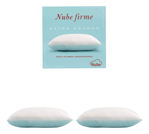 Set X 2 Almohadas Nube Firme Extra Grande Vellon Premium