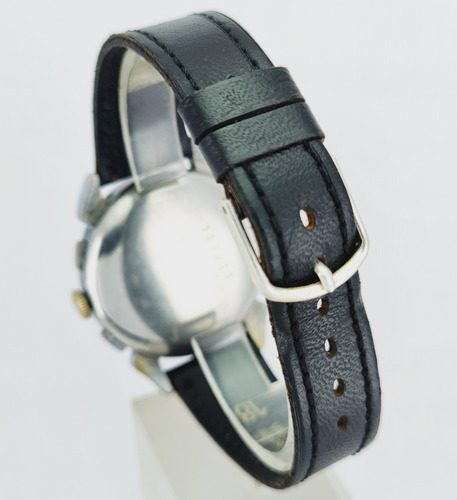 Reloj Cronografo Venus-landeron. Raro. Muy Antiguo. Excelent Negro Plateado Chocolate (Usado)