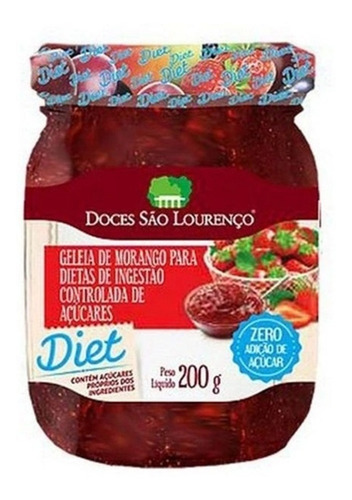 Geleia Diet Morango São Lourenço 200g