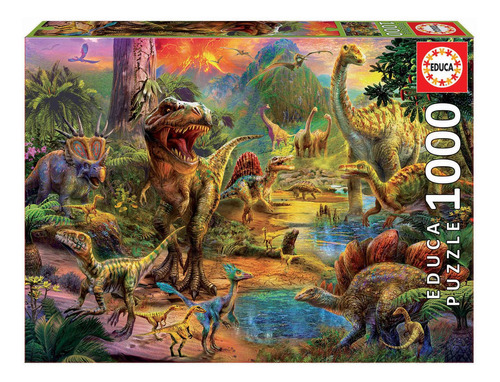 Imagen 4 de 8 de Puzzle Rompecabeza Tierra De Dinosaurios Educa 1000 Piezas ®