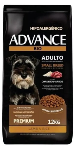 Alimento Advance Bio Premium Hipoalergénico para perro adulto de raza pequeña sabor cerdo y arroz en bolsa de 12 kg