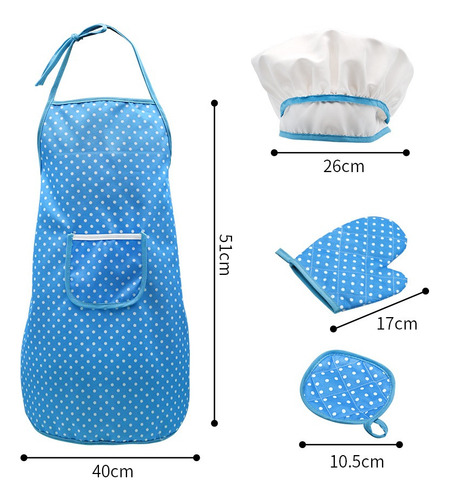 Set De Juego Para Niños Con Gorro De Chef De 18 Piezas