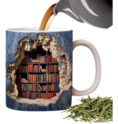 Taza De Estantería 3d, Taza De Estantería De Biblioteca
