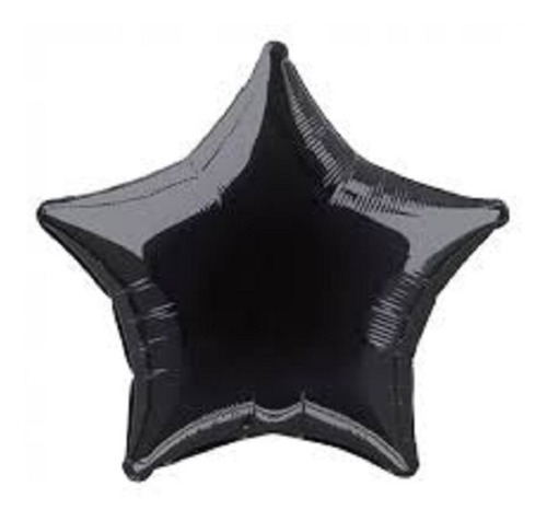10 Balão Metalizado Estrela 22cm 9 Polegadas Ano Cor Preto