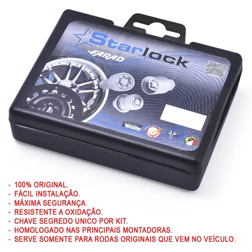 Jogo Parafuso Antifurto Roda Ferro Starlock Citroen C3 2026