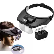 Comprar Lupa De Precision Manos Libres Para Cabeza Vincha Ajustable Luz Led 