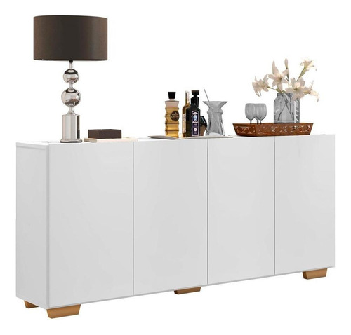 Aparador Buffet Multimóveis Veneza Fg3557 Branco/natural