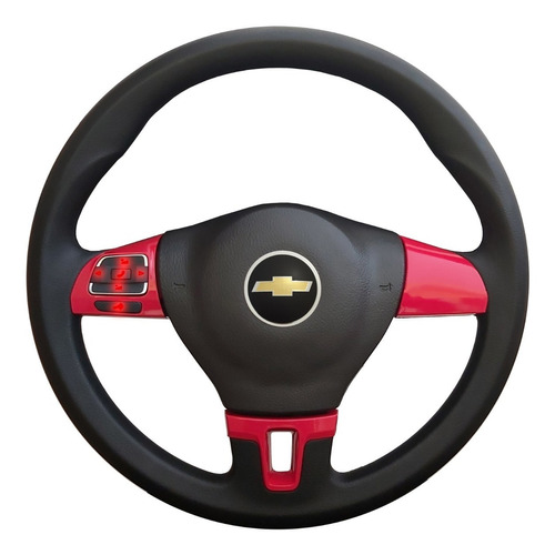 Volante Sport Vermelho Gsi Controle Som Gm Corsa Hatch