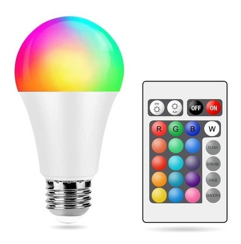 Lampara Led Eclipse Rgb E27 220v 10w Con Control Remoto