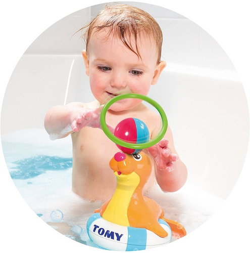 Imagen 5 de 10 de Juguete Para Baño Bebe Leon Marino Balanceo Agua Tomy 92123