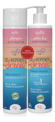  Kit Shampoo Condicionador De Repente Sereia Griffus 300ml