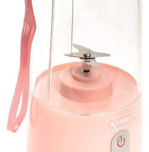 Mini Liquidificador Portátil Recarregável 300ml Shake Suco Cor Rosa Voltagem 110v/220v
