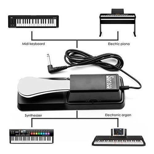 Imagen 3 de 4 de Sustain Pedal Para Teclado Electronico Yamaha Casio Korg